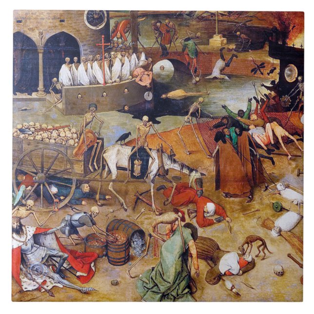 Azulejo De Cerâmica O Triunfo da Morte, Pieter Bruegel (Frente)