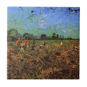 Azulejo De Cerâmica O Vinhedo Verde por Vincent van Gogh
