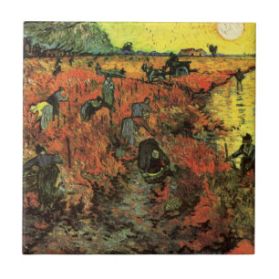 Azulejo De Cerâmica O Vinhedo Vermelho por Vincent van Gogh