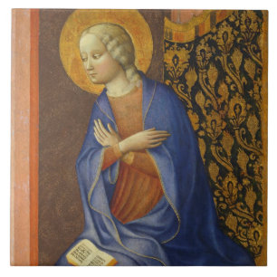 Azulejo De Cerâmica O Virgin Annunciate, C. 1430 (o tempera no painel)