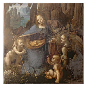 Azulejo De Cerâmica O Virgin das rochas
