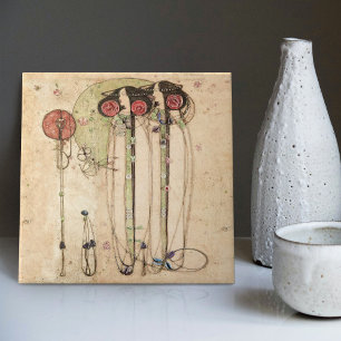 Azulejo De Cerâmica O Wassail Mackintosh Arte Novo Decoração de Parede