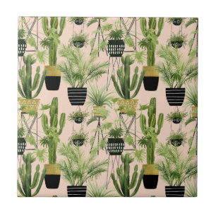 Azulejo De Cerâmica Oásis Interior  Padrão de alinhamento vegetal
