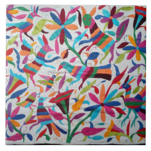 Azulejo De Cerâmica Oaxaca México Mexicano Mayan Étnica Boho