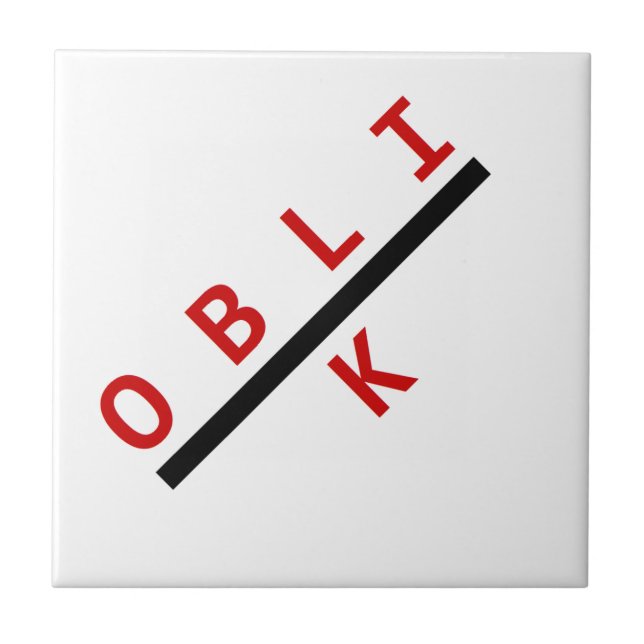 Azulejo De Cerâmica oblik vermelho (Frente)