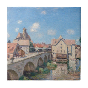 Azulejo De Cerâmica Obra de Alfred Sisley - Le Pont de Moret