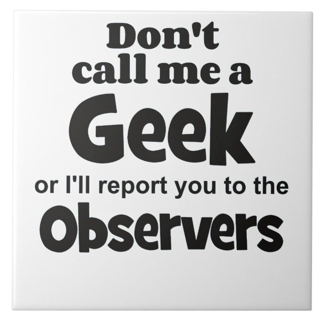 Azulejo De Cerâmica Observadores de geek bf (Frente)