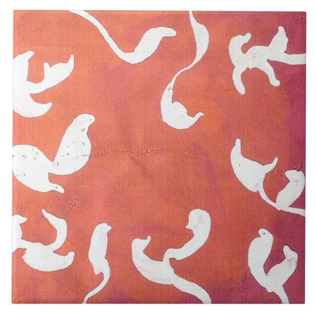 Azulejo De Cerâmica Observance Folk Art de AnyaC (Frente)