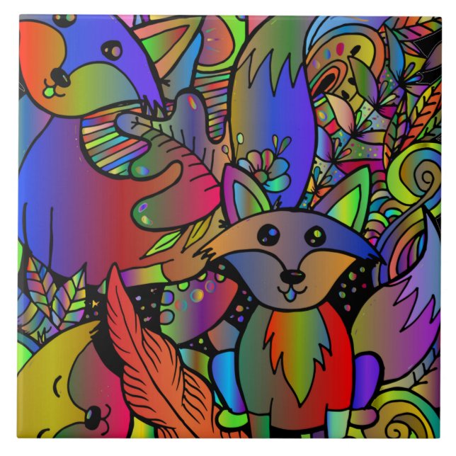 Azulejo De Cerâmica Obtendo Foxy (Frente)