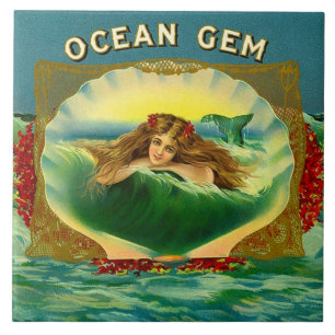 Azulejo De Cerâmica Ocean Gem Mermaid Ggar impressão
