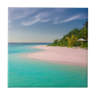 Azulejo De Cerâmica Oceano Aquamarine Praia Tropical Cênica