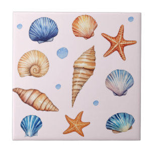 Azulejo De Cerâmica Oceano do Tesouro de Padrões Costeiros Modernos