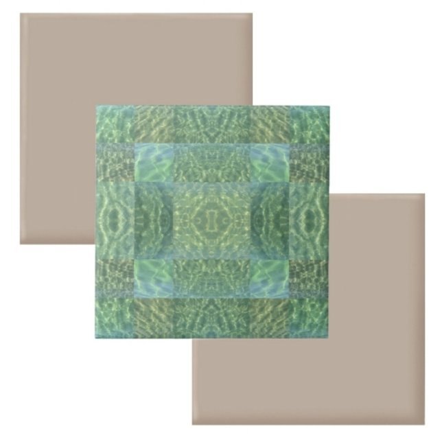 Azulejo De Cerâmica Oceano Verde Azul Aquamarine Boho Chic (Criador carregado)