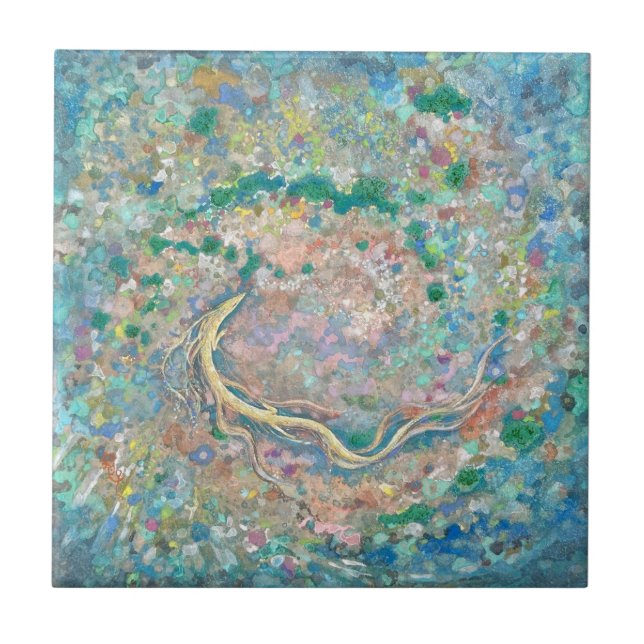 Azulejo De Cerâmica Ocean's Forest: Dragon's Current (Frente)