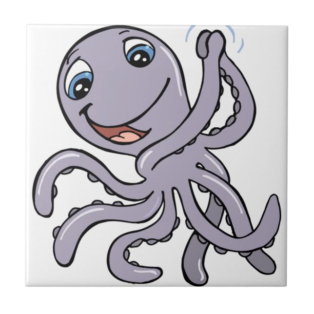 Azulejo De Cerâmica Octopus (Frente)