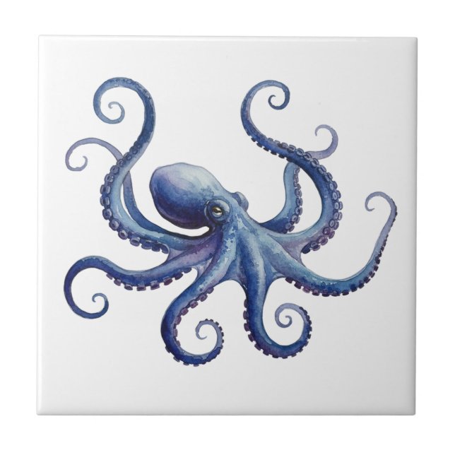 Azulejo De Cerâmica Octopus (Frente)