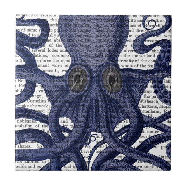 Azulejo De Cerâmica Octopus Acima-Fechar (Frente)