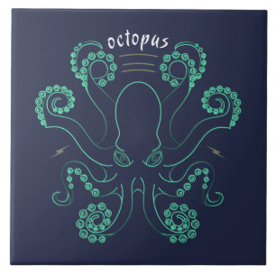 Azulejo De Cerâmica Octopus Cephalopod Tentáculos