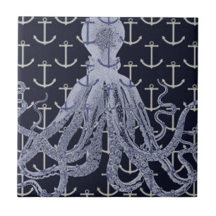 Azulejo De Cerâmica Octopus náutico