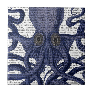 Azulejo De Cerâmica Octopus para Cima - Fechar