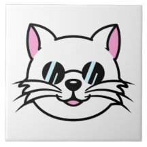 Óculos Pretos Vestidos de Gatos Brancos / Óculos e