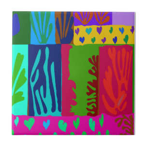Azulejo De Cerâmica Ode à Colagem de Matisse
