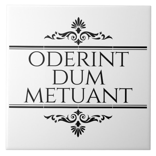 Azulejo De Cerâmica Oderint Dum Metuant (Frente)