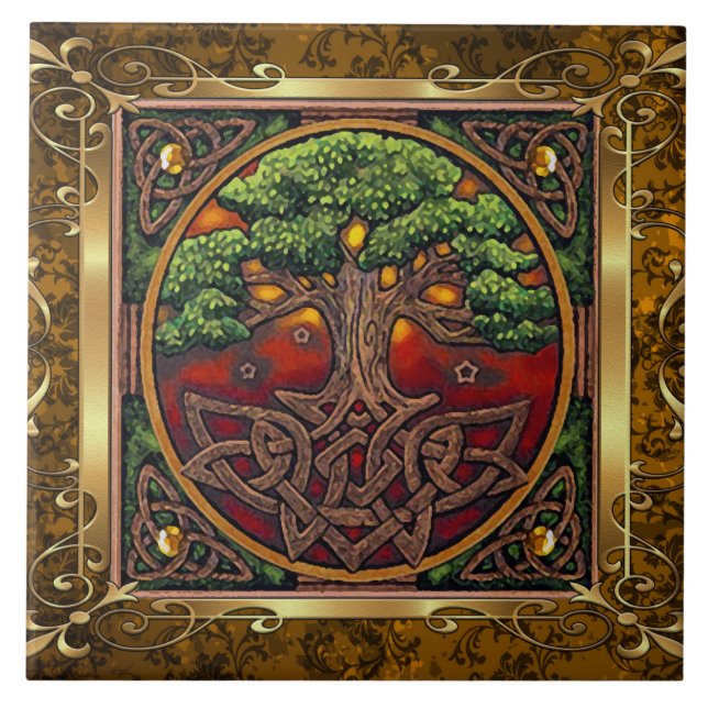 Azulejo De Cerâmica Oferecimento ritual da feitiçaria medieval de (Frente)