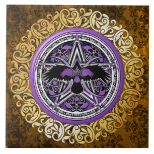 Azulejo De Cerâmica Oferecimento ritual da feitiçaria medieval de