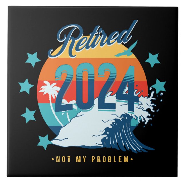 Azulejo De Cerâmica Oficialmente Aposentado 2024 (Frente)