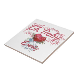 Azulejo De Cerâmica Oh Menina Personalizada Rosa Menina