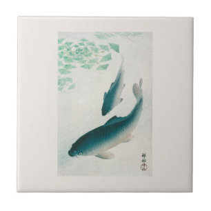 AZULEJO DE CERÂMICA: OHARA KOSON : CARP/KOI 1926 N