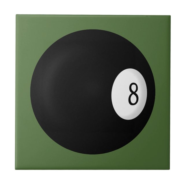 Azulejo De Cerâmica Oight Ball Billiard (Frente)