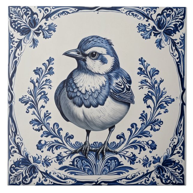 Azulejo De Cerâmica Oiseau 4 (Frente)