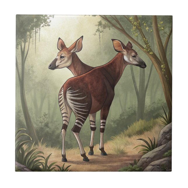 Azulejo De Cerâmica Okapi (Frente)