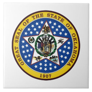 Azulejo De Cerâmica Oklahoma State Seal
