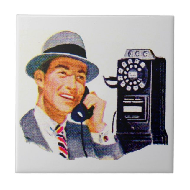 Azulejo De Cerâmica Olá, Mabel? É o Tony. (Frente)