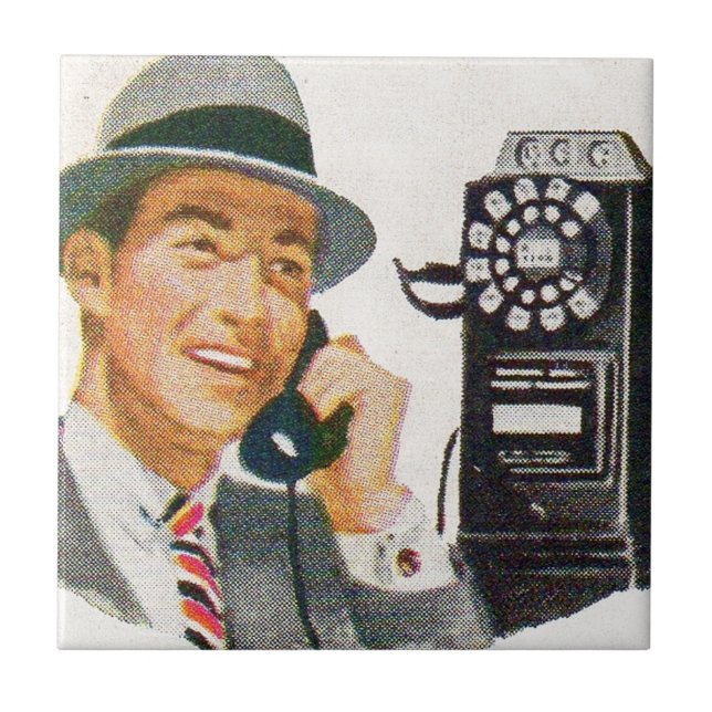 Azulejo De Cerâmica Olá, Mabel? É o Tony. (Frente)