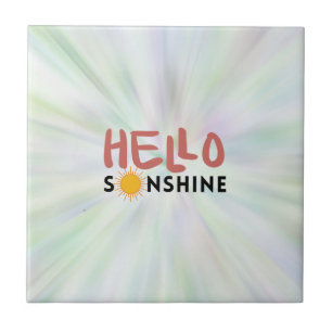 Azulejo De Cerâmica Olá, Sonshine, Sun Rays, Verões de Verão