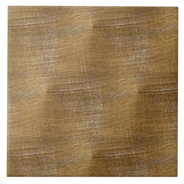 Azulejo De Cerâmica Olhar Dourado escovado riscado do metal (Frente)