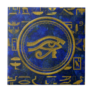 Azulejo De Cerâmica Olho egípcio do Lazuli de Horus - de Wadjet Lapis