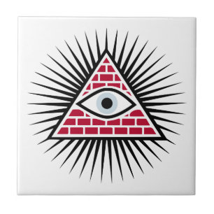 Azulejo De Cerâmica Olho Freemasônico