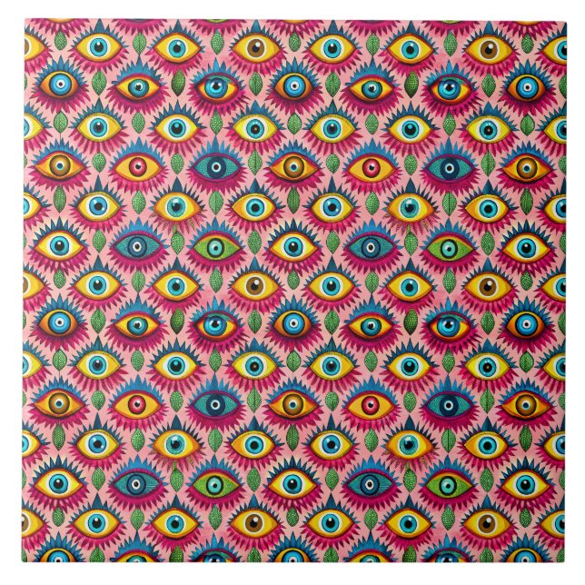 Azulejo De Cerâmica Olhos brilhantes (Frente)