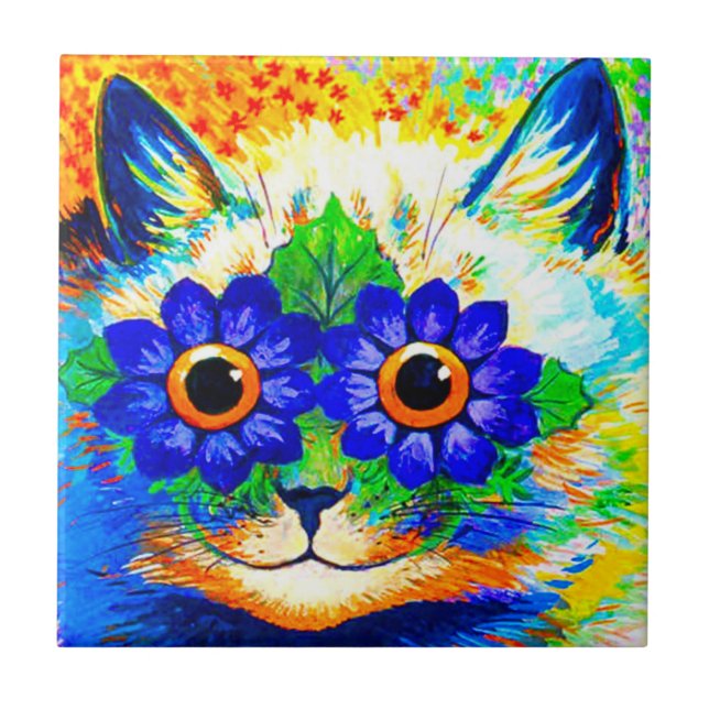 Azulejo De Cerâmica Olhos de Flor de Gato (Frente)