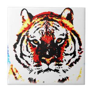 Azulejo De Cerâmica Olhos de Tigre Selvagem