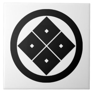 Azulejo De Cerâmica Olhos quadrados inclinados em círculo