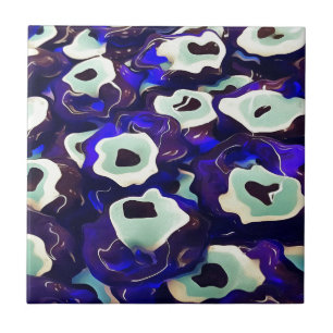 Azulejo De Cerâmica Olhos Turcos Boncuk Formaram Arte Bizarra Amuleta