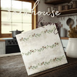Azulejo De Cerâmica Olivais da Toscana e ramos em Aquarelas Rústicas<br><div class="desc">Glândulas de aquarelas russas. Combine e combine com outros azulejos para criar o seu aspecto perfeito. 100% de satisfação do cliente com o "Zazzle" todos os dias.</div>