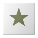 Azulejo De Cerâmica Olive Star<br><div class="desc">Azulejo de cerâmica Olive Star. Estrelas estão sempre na moda!</div>