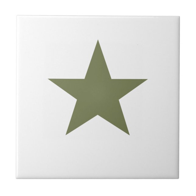 Azulejo De Cerâmica Olive Star (Frente)
